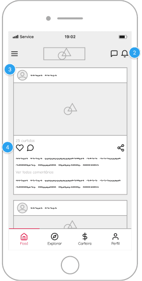 Wireframe do App